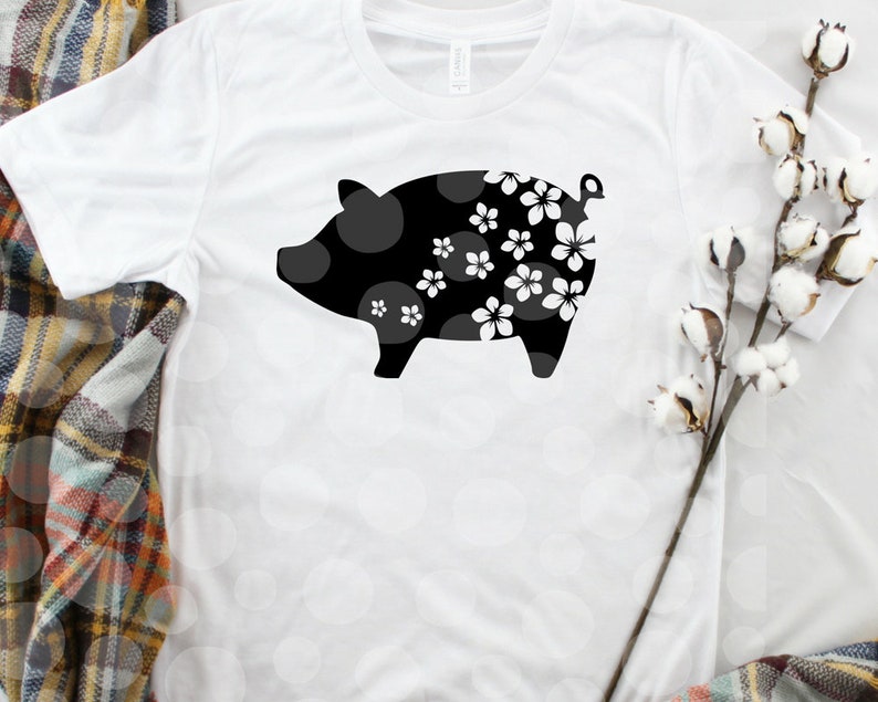 Download Pig svg flower pig svg png pdf show pig svg pigs svg | Etsy