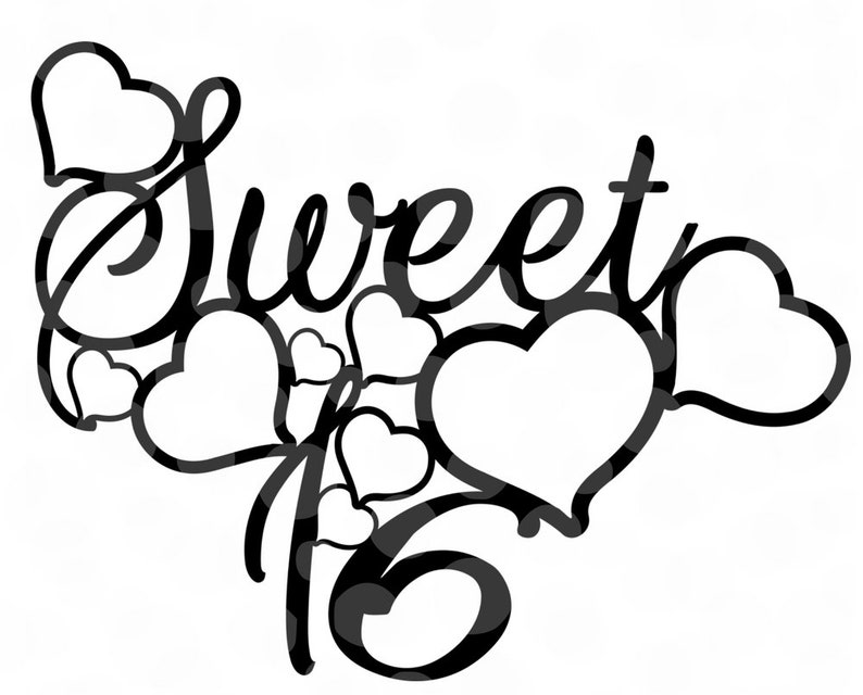 Free Free 128 Sweet 16 Cake Topper Svg SVG PNG EPS DXF File