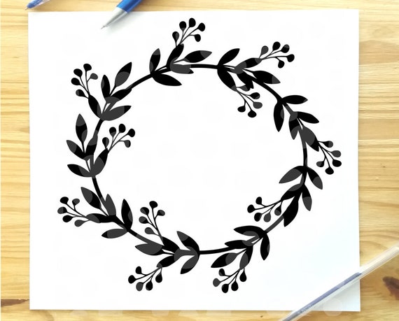 Download Wreath svg file Vine wreath with berries svg laurel wreath ...
