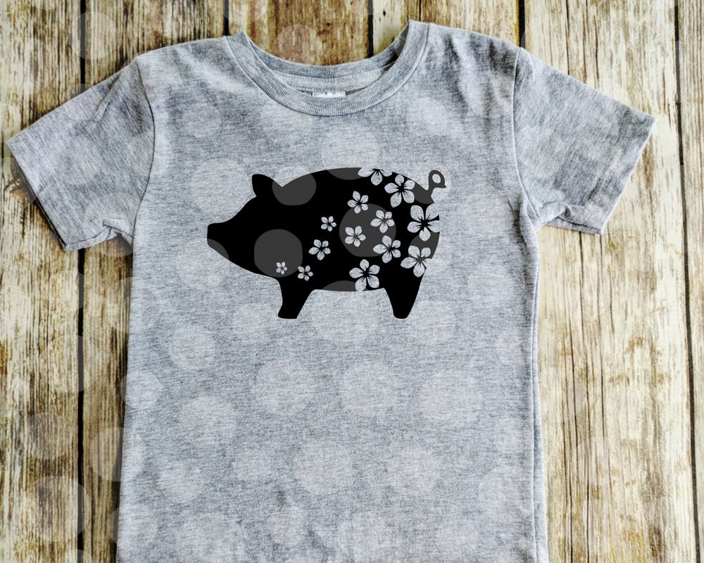 Download Pig svg flower pig svg png pdf show pig svg pigs svg | Etsy
