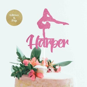 Custom Gymnastics Cake Topper | Gymnastics Cake Topper | Gymnast Birthday Cake Topper | Happy Birthday Cake Topper | Gymnastics Cake Topper