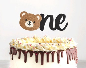 My Beary First Birthday One Cake Topper Bear One Cake Topper 1st Birthday Bear Cake Topper Teddy Bear Birthday One Year Birthday Smash Cake