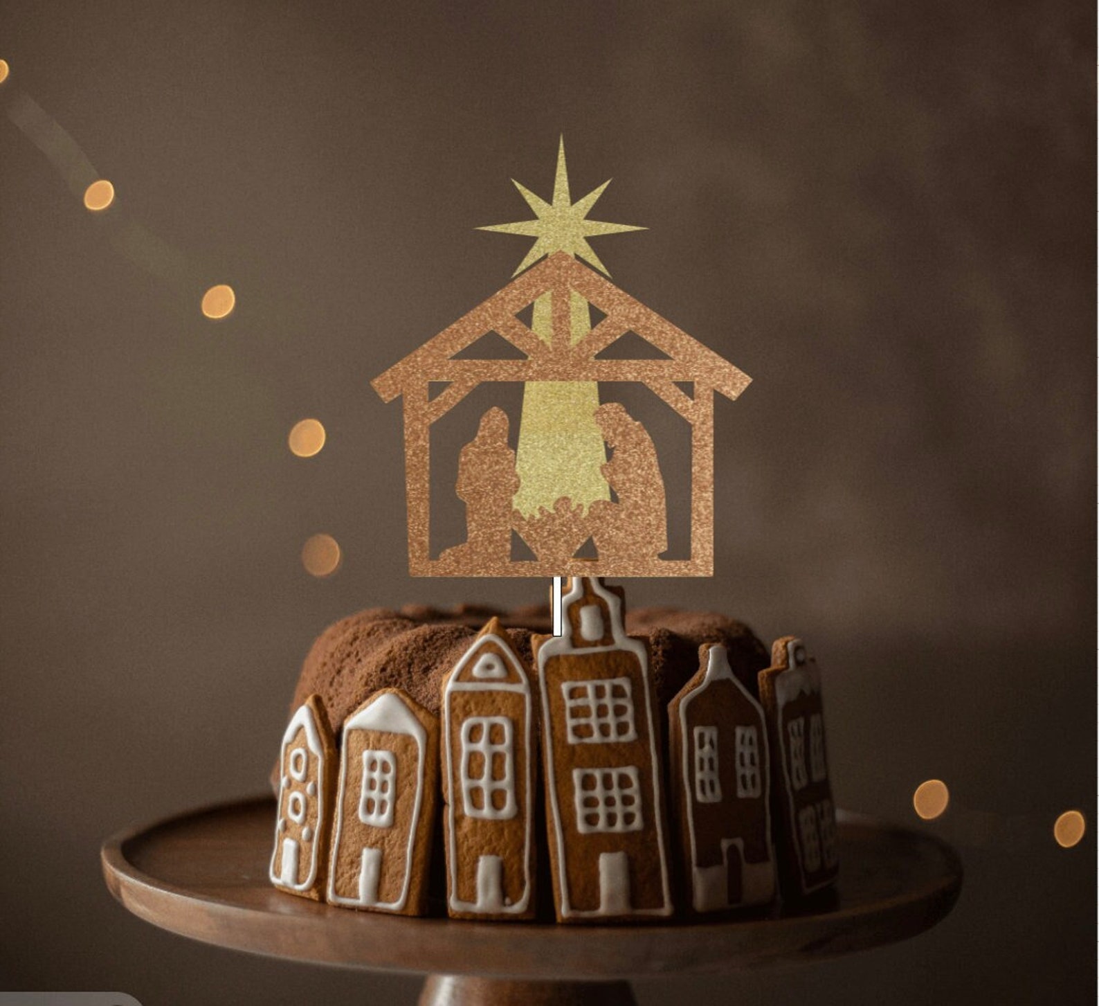 Nativity Scene Cake Topper Christmas Cake Topper Christmas Etsy