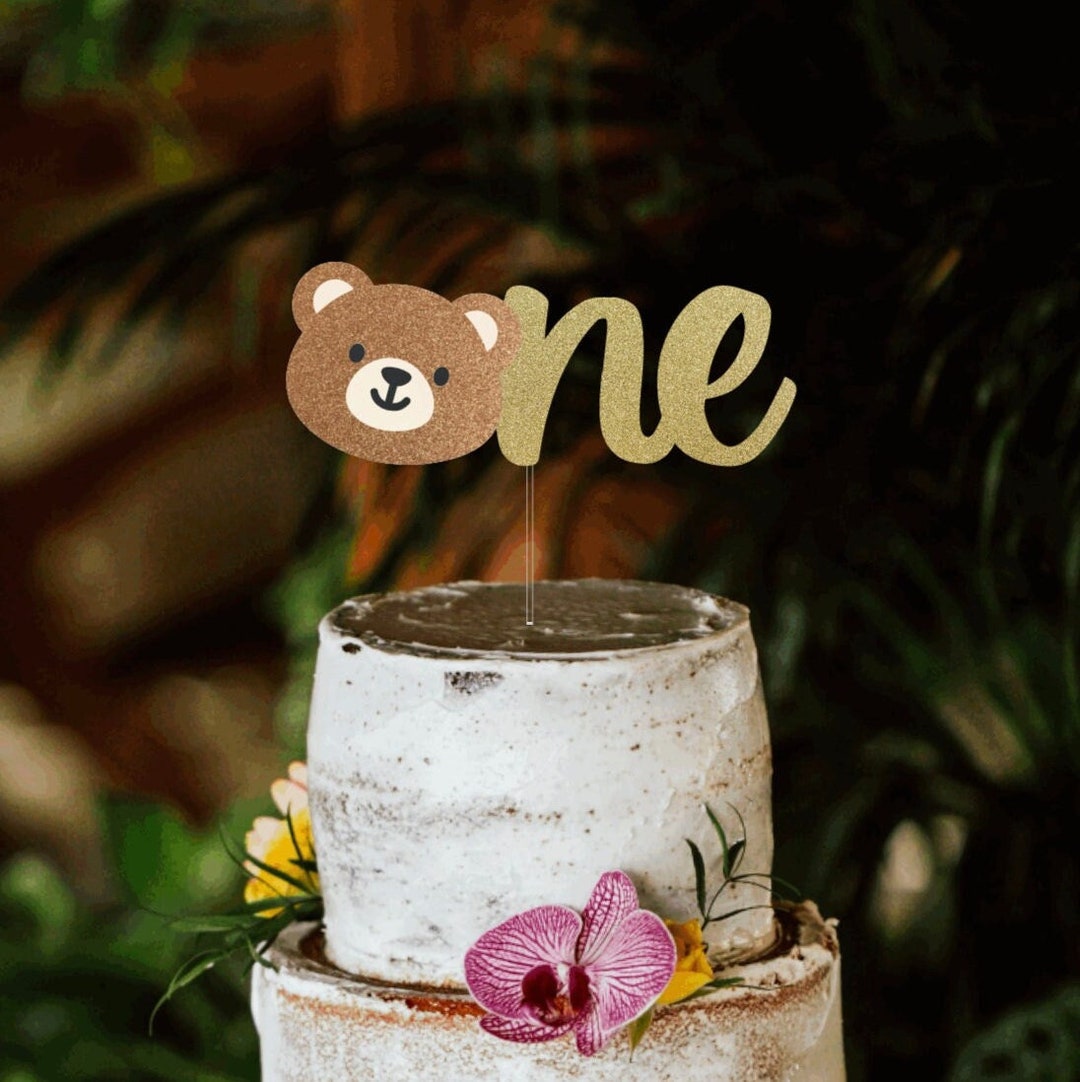 My Beary First Birthday One Cake Topper Bear One Cake Topper 1st my-beary-first-birthday-one-cake-topper-bear-one-cake-topper-1st