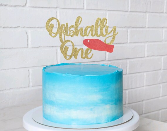 Ofishally One Fish Theme First Birthday Party Cake Topper Officially One  Red Fish Swedish Gold Fish Under Water Party Theme Decor -  Canada