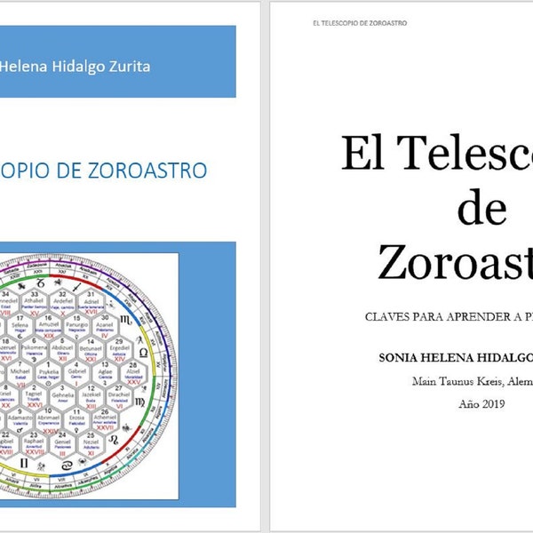 El Telescopio de Zoroastro/Claves para aprender a profetizar/ Método de adivinación/ Sonia Hidalgo Zurita/ Kabbalah Esoterismo libros raros