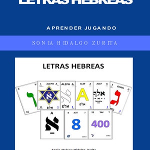 Aprende hebreo con estas cartas recortables ÚNICAS! Diseño propio, perfecto para niños y adultos. Incluye Guematría. Versión Hebreo Español