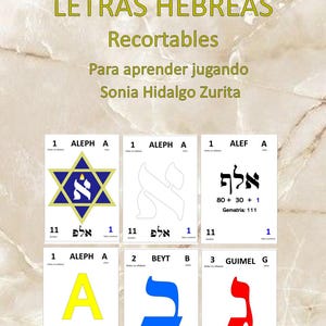 Letras Hebreas Recortables ¡Aprender Nunca Fue Tan Emocionante! Juega y Sumérgete en el Mundo del idioma Hebreo Material didáctico español