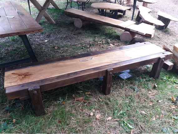 Spalted Beech Bench Or Coffee Table With Vintage Oak Frame Etsy
