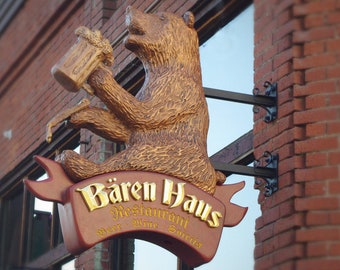 3-D Projecting Double Sided Sculpted Sign