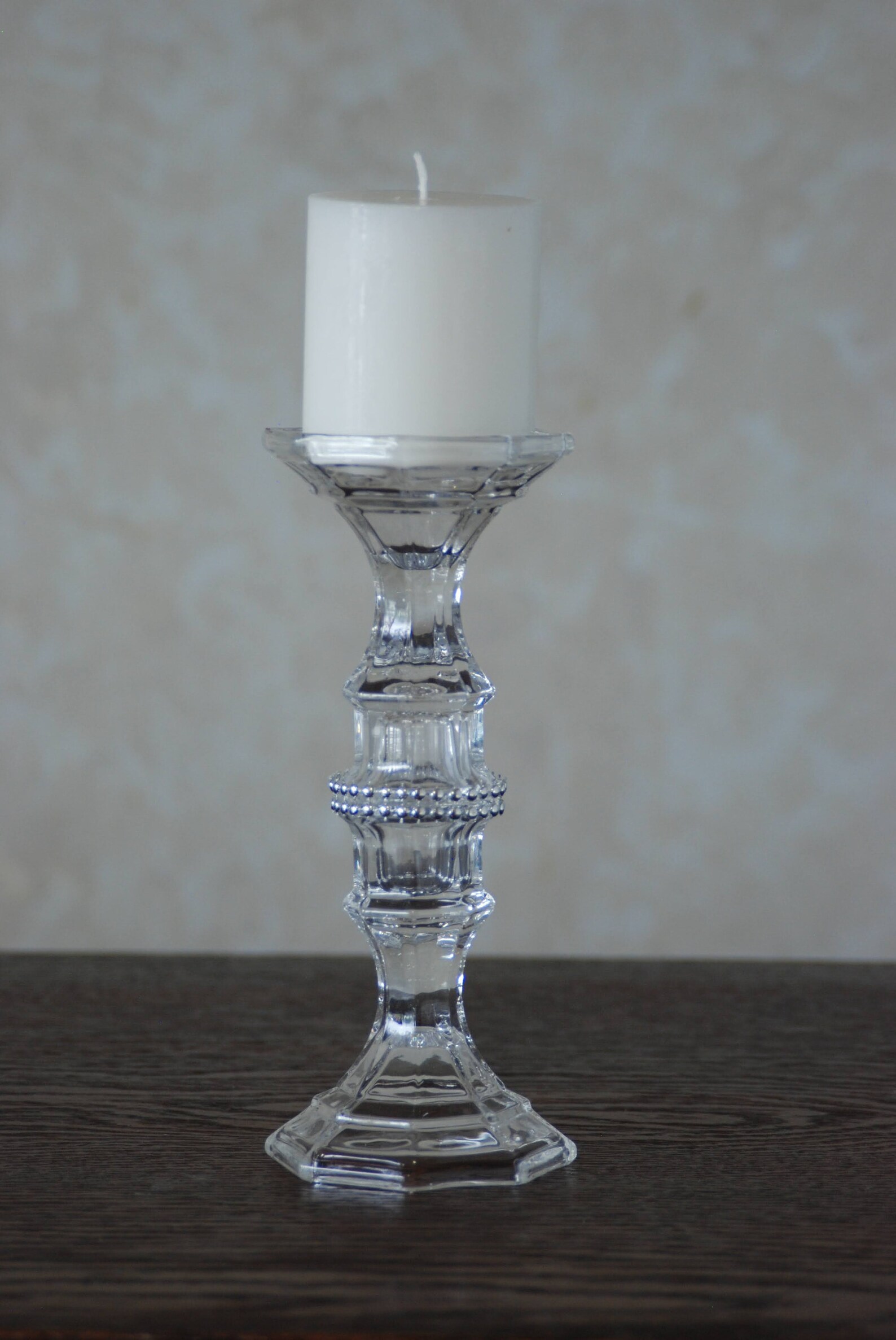 Tall Glass Pillar Candle Holders candles Included Etsy