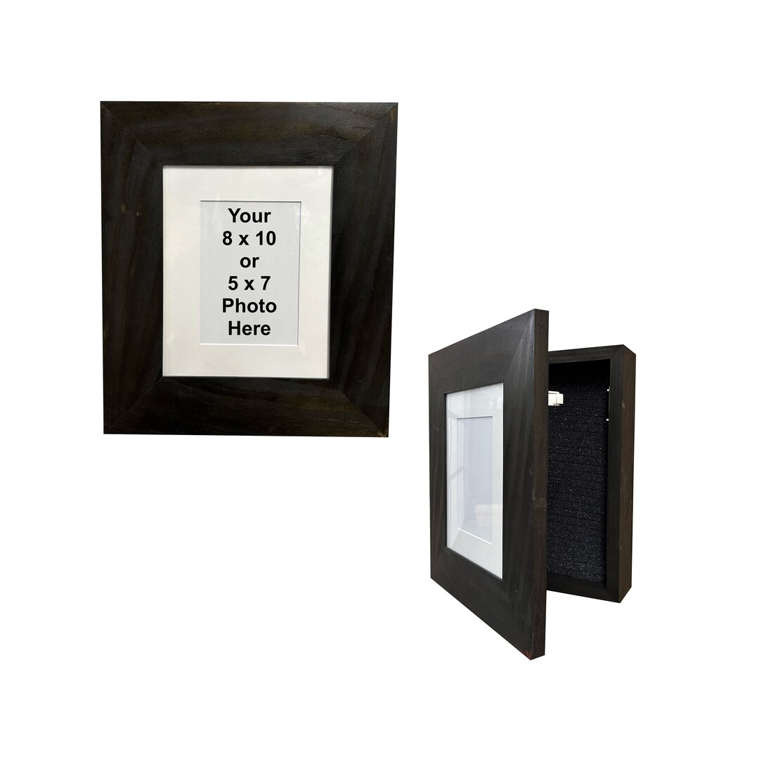 Picture Frame Hidden Gun Storage Home Decor, 8x10 or 5x7