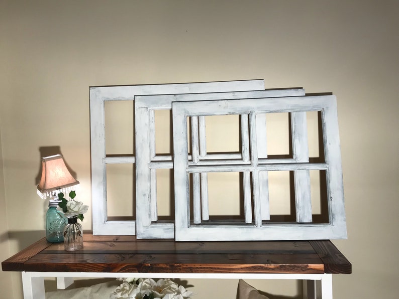 Old Distressed Window Frame 4 Pane Or 6 Vintage Image 0