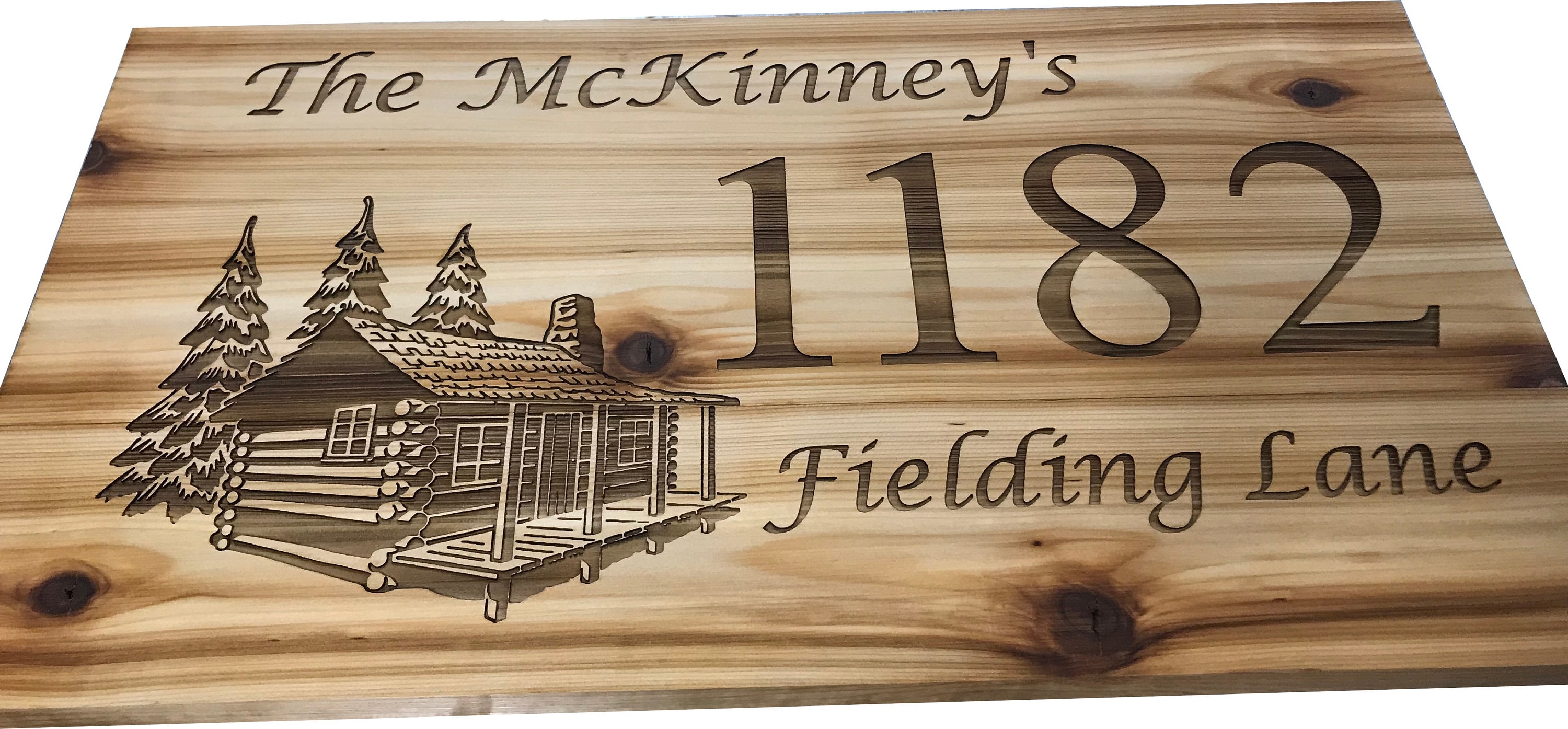 Wooden Address Sign Personalized Carved Last Name Address Etsy