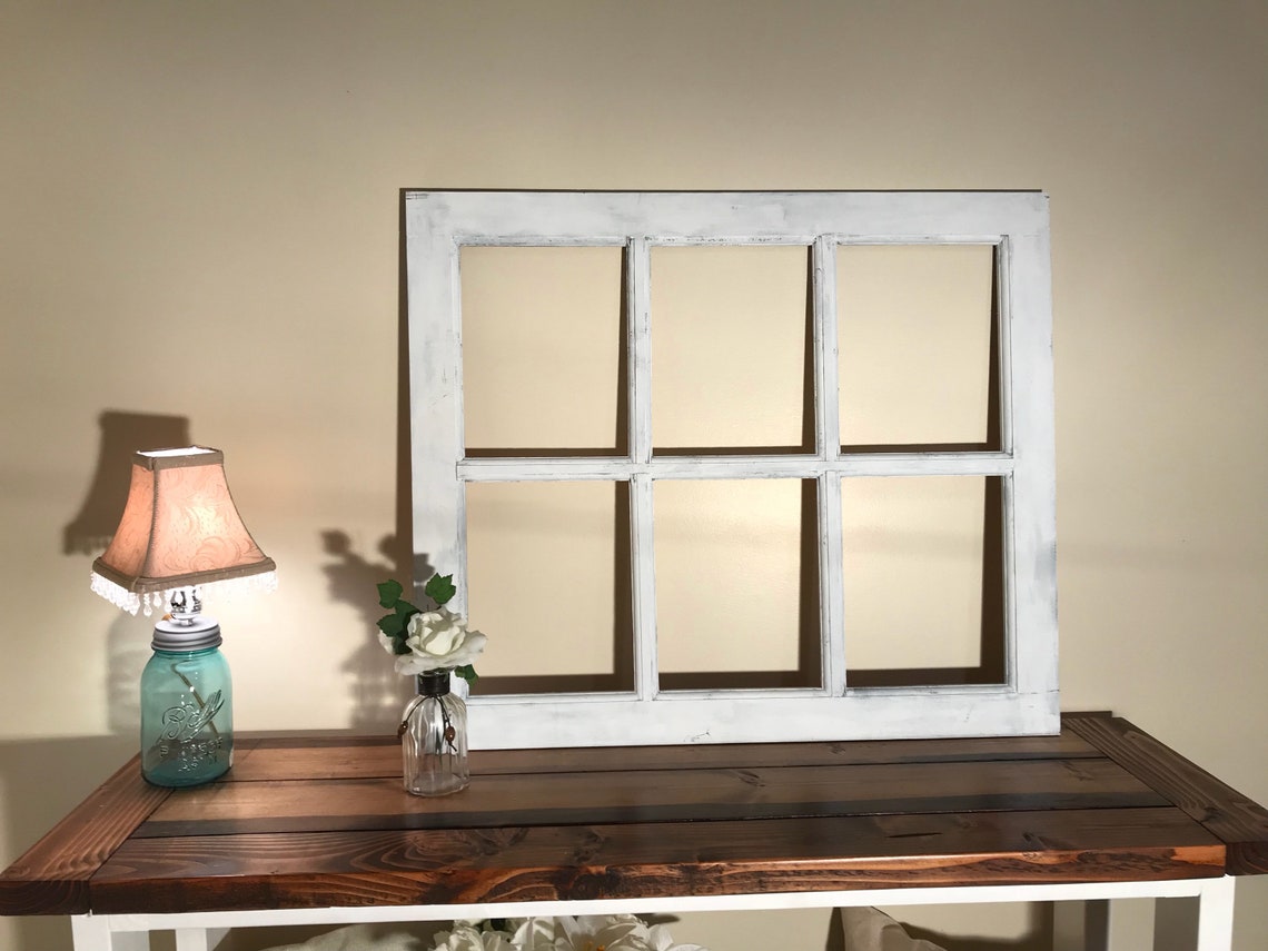 Old Distressed Window Frame 4 Pane or 6 Pane Vintage Etsy