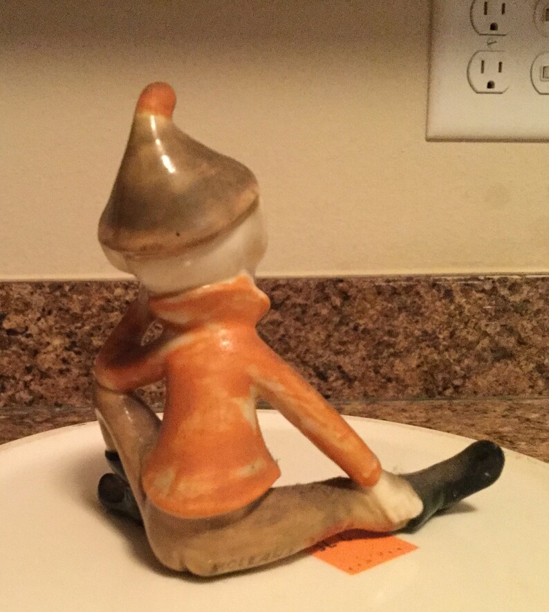 Vintage Holland Mold Elf figurines set of 2 sitting pixie