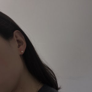 FreshWater Pearl Earrings Stud, Real Pearl Stud Earrings, Sterling Silver Earrings, 5-6mm Freshwater gold Pearl, Bridesmaids Gift, ER034