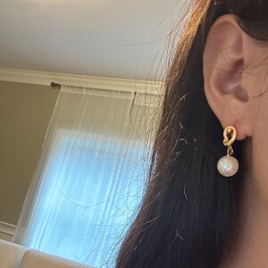 Twist Drop Pearl Earrings /Knot Pearl Drop Earrings /   Wedding Gift / Bridesmaid Gift