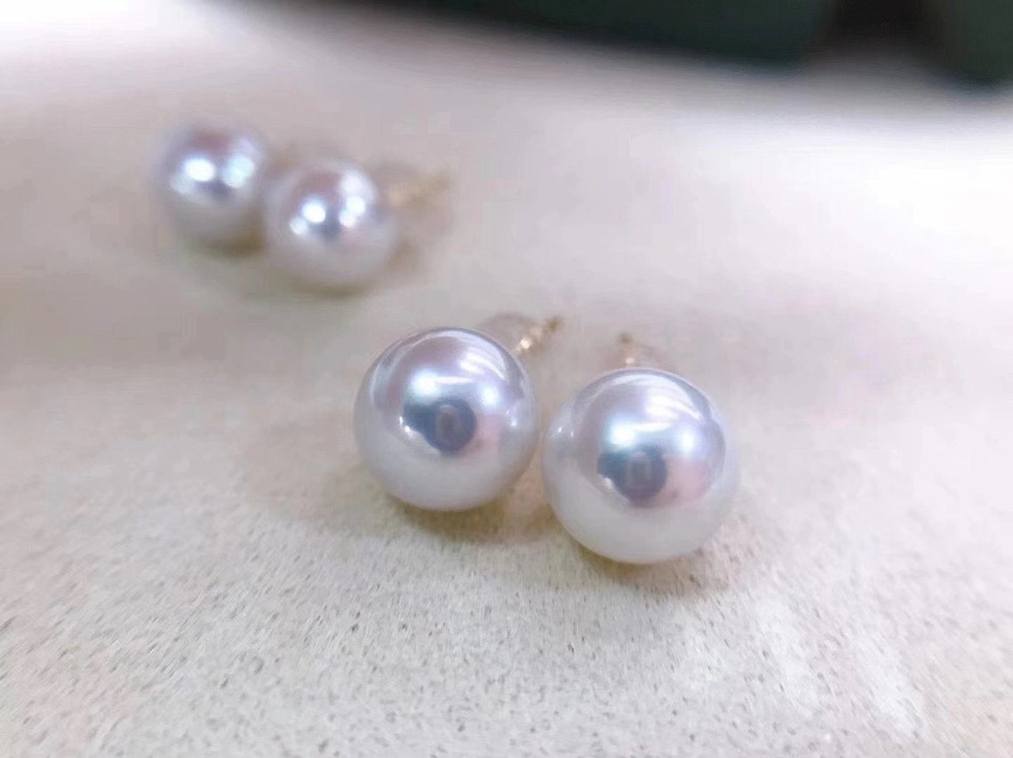 Fresh Water Elegant Pearl Stud Earring / Wedding Gift / - Etsy