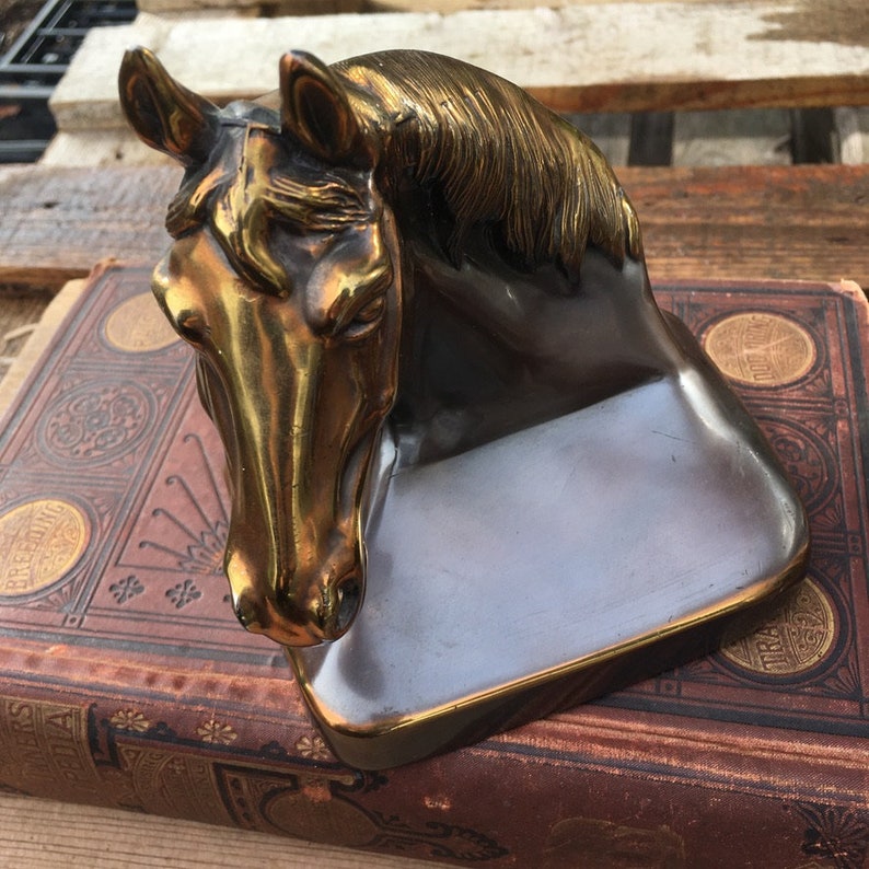 Gladys Brown Edwards Vintage Horse Head Bookends Equine Etsy