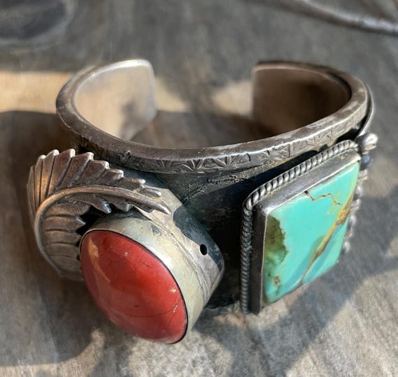 Extremely Rare Vintage Native American Navajo Sterling Silver Turquoise Pool Cue!! Extremely Rare Vintage Native American Navajo Sterling Silver Turquoise Pool Cue!!