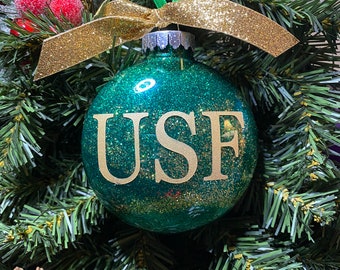 Ornement USF, décoration de Noël USF, décorations de Noël USF, cadeau USF, cadeau de Noël USF, bas de Noël USF, ornement taureaux