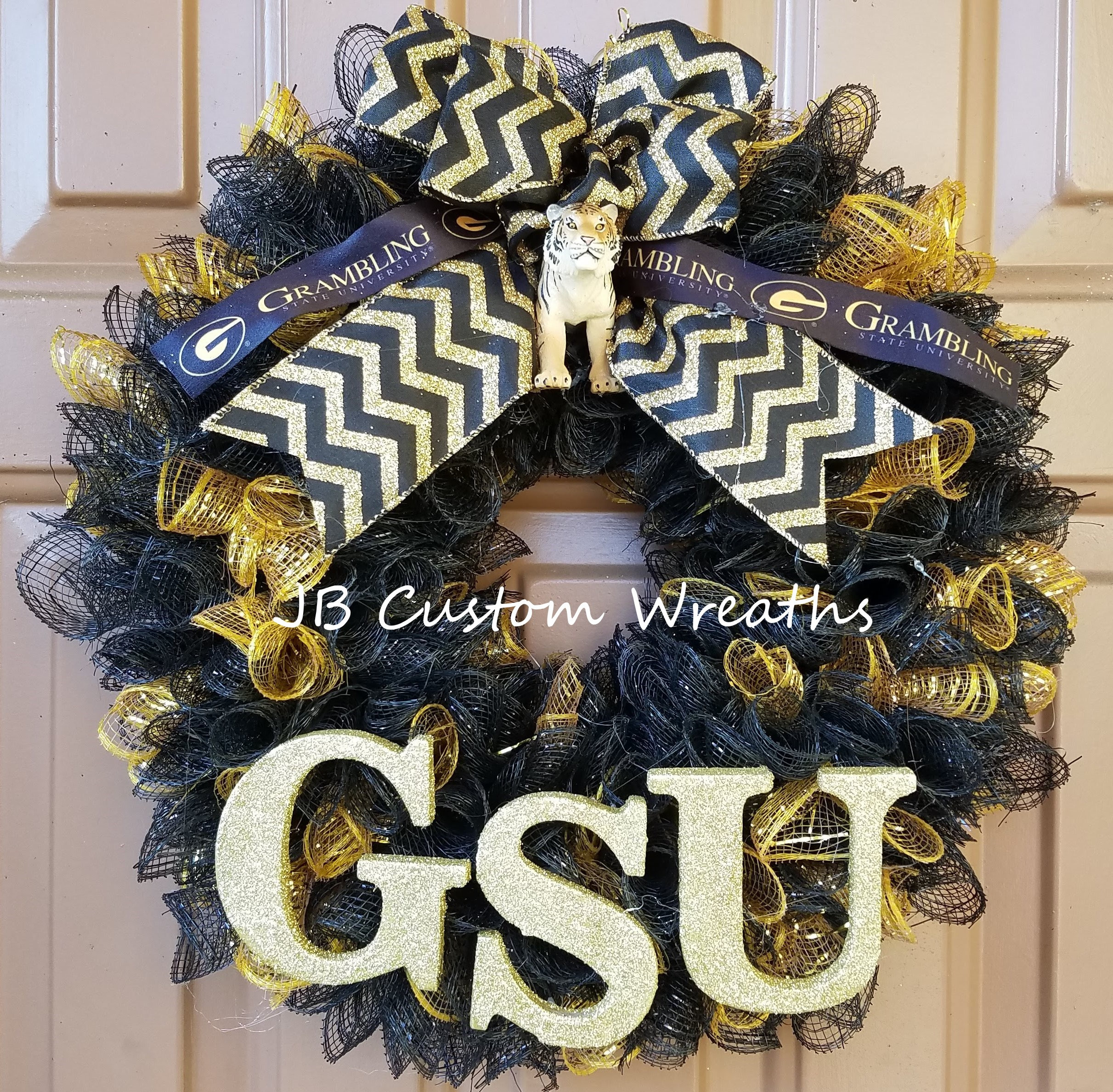 Grambling State University Wreath GSU GSU Tigers Grambling Etsy