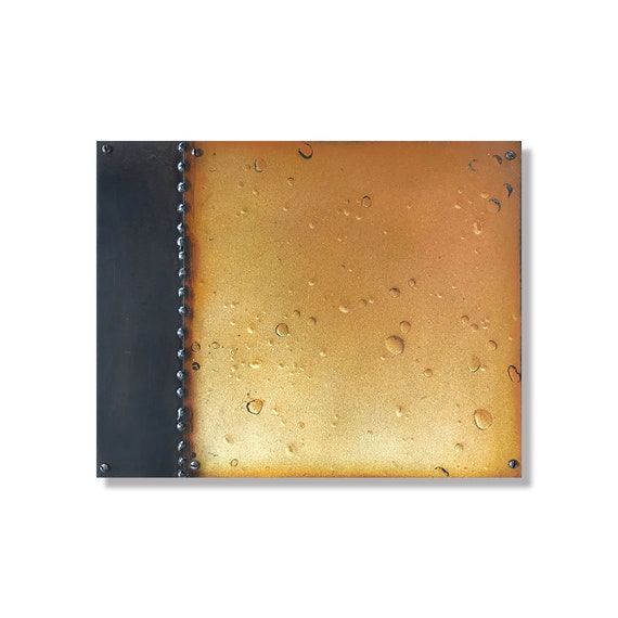 Orange Black Metal Wall Art