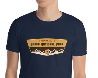 Vintage Souvenir Canadian National Park Banff Short-Sleeve Unisex T-Shirt