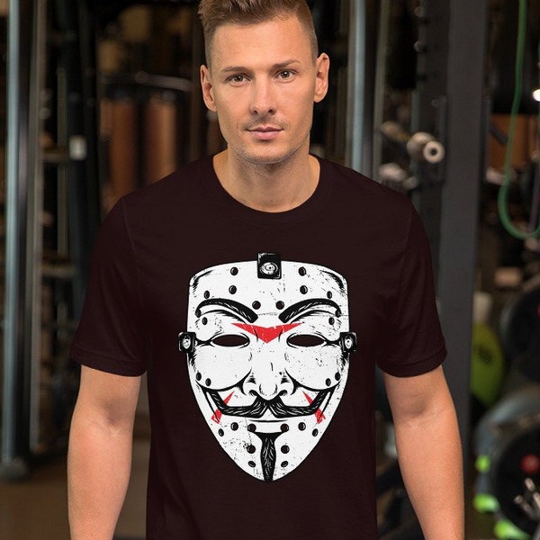 Men's Anonymous Face Mask Hacker Friday Anarchists Anarchy "V" Activist  Short-Sleeve Unisex T-Shirt