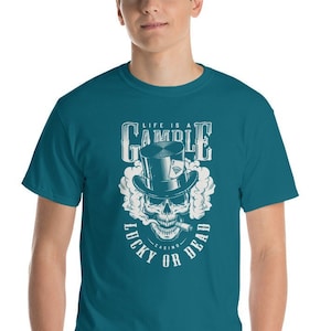 Joueur de poker, Casino, machines à sous, les joueurs de jeux de hasard, Black Jack, Roulette, Paris porte bonheur : T-Shirt manches courtes