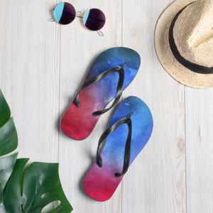 Hand Painted Style Designer Bohemian Psychedelic Flip-Flops