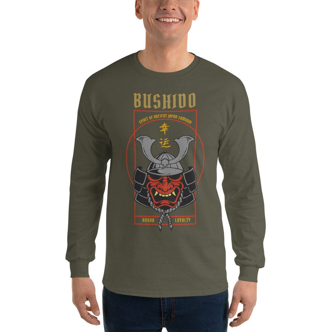  Bushido Code Anime Samurai Girl Japanese Warrior Kanji Long  Sleeve T-Shirt : Clothing, Shoes & Jewelry