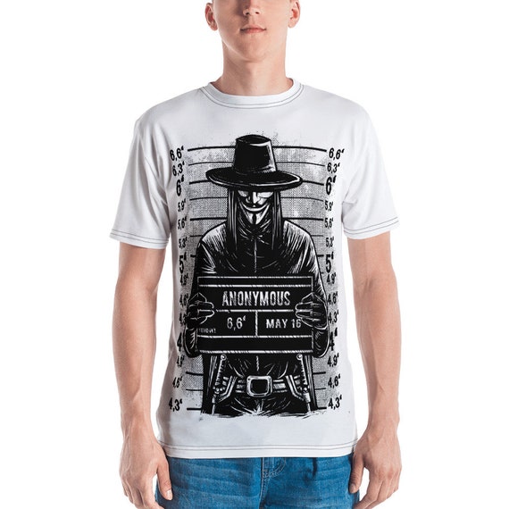 Anarchist s Anonymous Mug shot Anarchy Unisex T shirt Etsy Canada