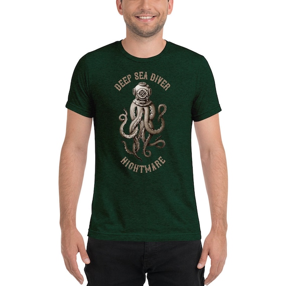 Retro Scuba Deep Sea Octopus Release The Kraken T-Shirt Retro Scuba Deep Sea Octopus Release The Kraken T-Shirt