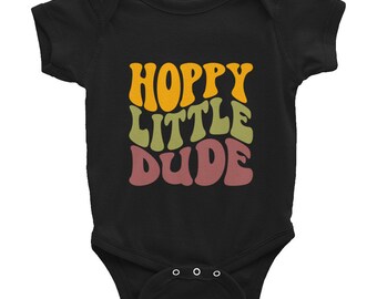 Vintage Hoppy Little Dude Retro Sixties Fun Wavy Youth Infant Bodysuit