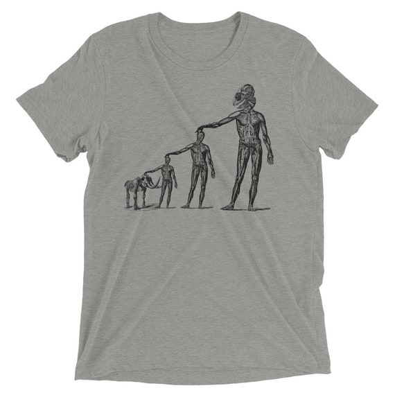 アメリカ自然史博物館HUMAN BIOLOGY & EVOLUTION Tシャツ Weird Vintage Anthropology Illustration Strange Neanderthal