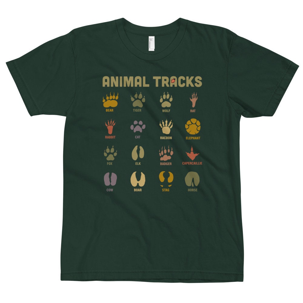 Badger Tee Animal Lovers Paw Print Tracks T Shirt Badger Tee Animal Lovers Paw Print Tracks T Shirt