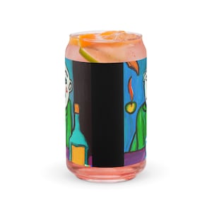 Clown som blir bortkastad på Absynthe Burkformat glas