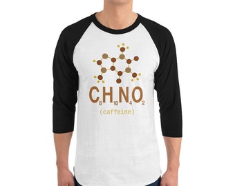 Coffee Drinker Molecule Coffee Science Java Lover Coffee Lovers Molecules T-shirt Coffee Drinkers Java Joe Unisex Baseball Shirt