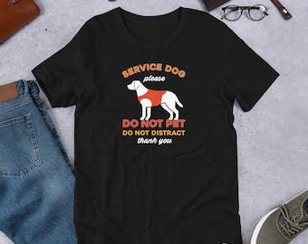 Service Dog Owners Printed Front and Back Short-Sleeve Unisex t-shirt
