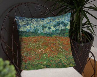 3-Field With Poppies Basic Pillow