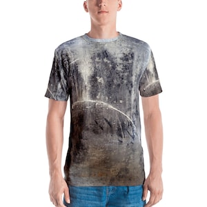 Gnarly, Abstract Earthy, Artsy, All-over Graffiti, Avant-Garde, Esoteric, Hand Painted All-Over Print Unisex Crew Neck T-Shirt