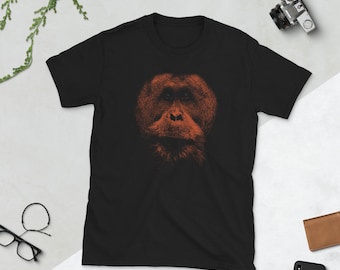 Amazing Orange Orangutan Face Animal Print Short-Sleeve Unisex T-Shirt