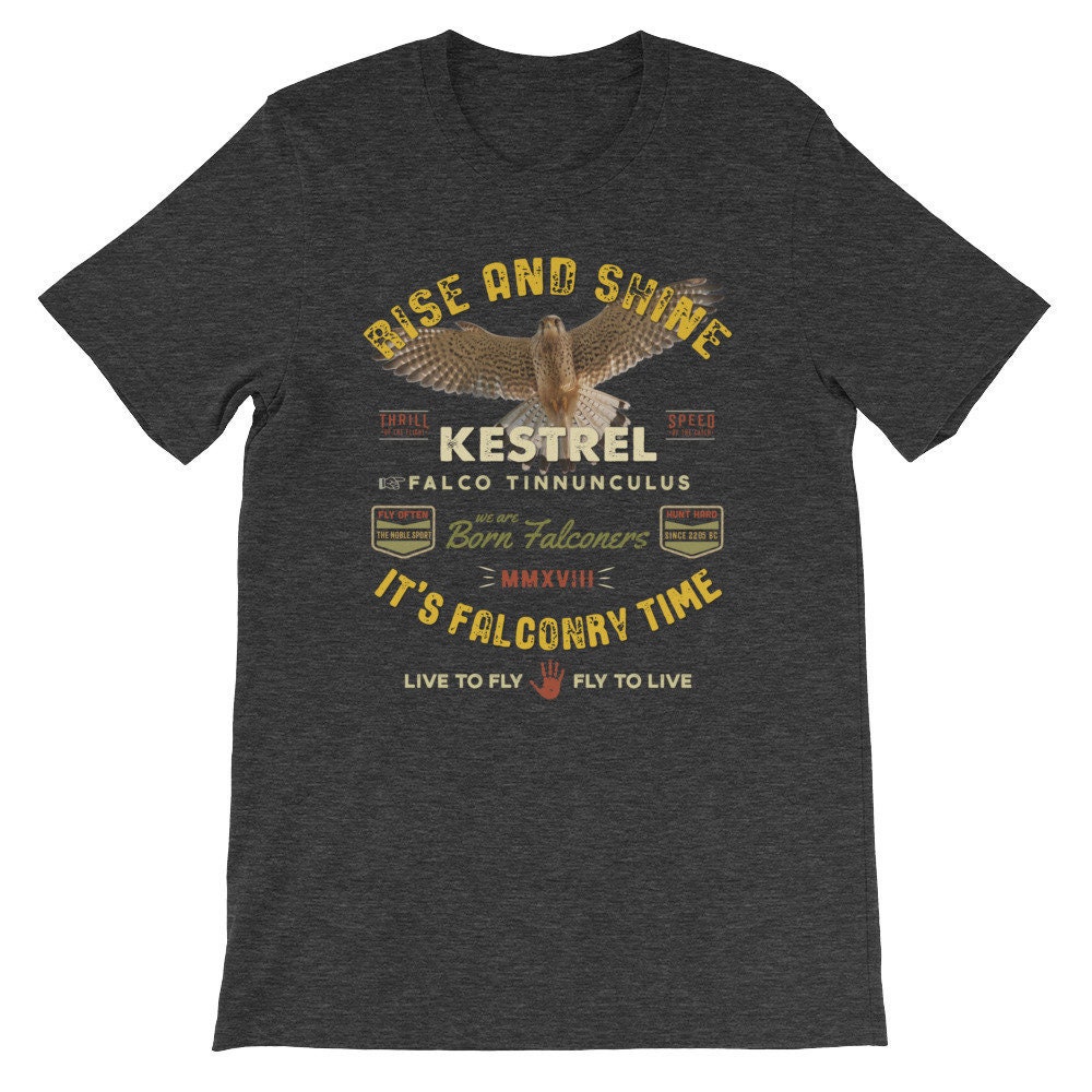 It's Falconry Time! Kestrel Falconers, Kestrel Falcon Short-Sleeve Unisex T-Shirt for Falconers, Falconry Supplies and Falconers Clothing
