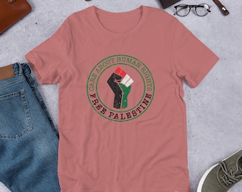 Free Palestinian Human Rights Aid to Gaza Strip Unisex t-shirt