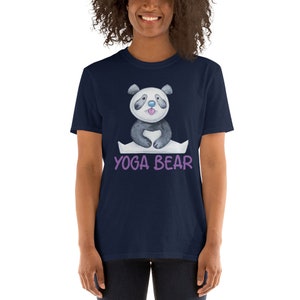 Cute Baby Bear Yoga Lovers T-shirt Yoga Bear Shirt Women&#39;s Short-Sleeve Unisex T-Shirt