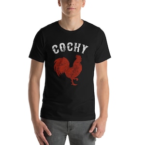 Old Time Cocky vintage Red Rooster Farmer Chicken Lovers T-shirt unisexe à manches courtes