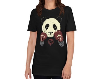 Cool New York Boxing Club Panda Bär Kurzarm Unisex T-Shirt