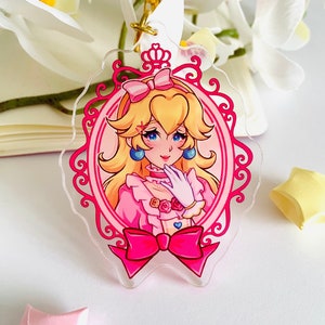 Peach - Sweet Fashion Edition - 3" Acrylic Charm - Cute Anime Gaming Keyring